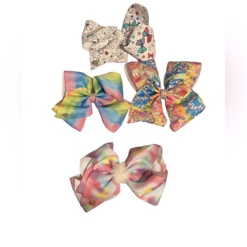 Jojo siwa hair bows large size colorful with bow holder